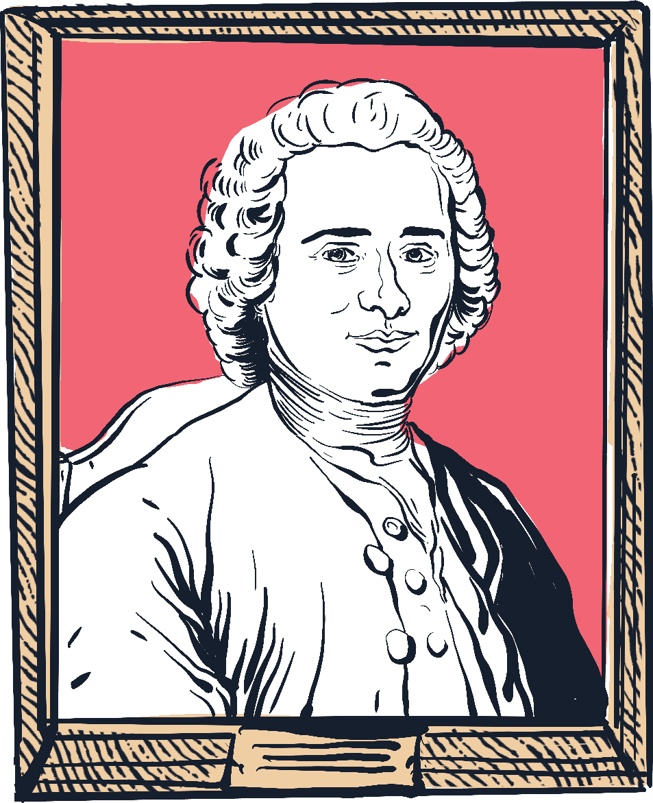 portrait dessiné de Rousseau