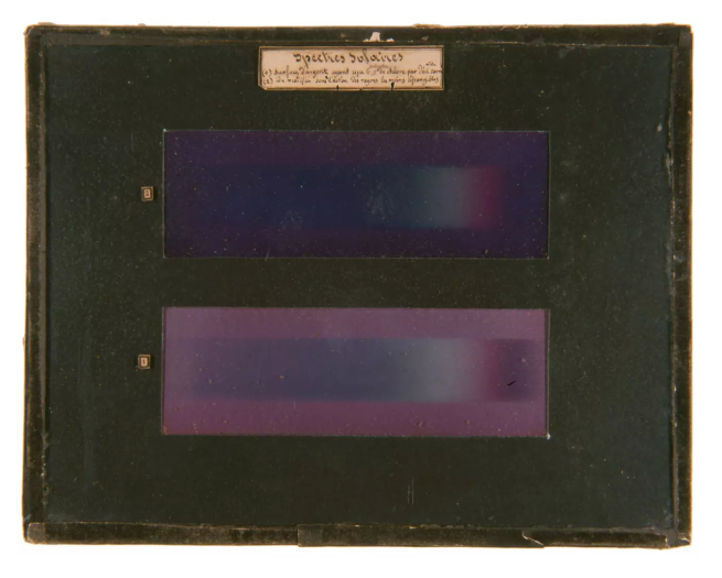 Image des spectres solaires de Becquerel de Becquerel
